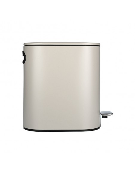 Κάδος Απορριμμάτων Μεταλλικός Soft Close Slim Oval 5LT Taupe εstia 02-19129