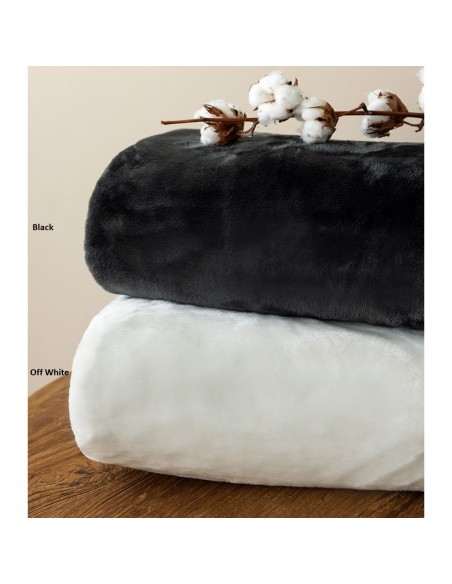 Κουβέρτα Βελουτέ Υπέρδιπλη 220x240 Palamaiki Fani Off White