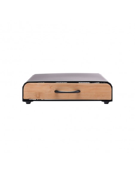 Θήκη Για Κάψουλες Espresso Bamboo εstia Essentials Μεταλλική Συρταρωτή 60 Θέσεων Μαύρη 01-19884