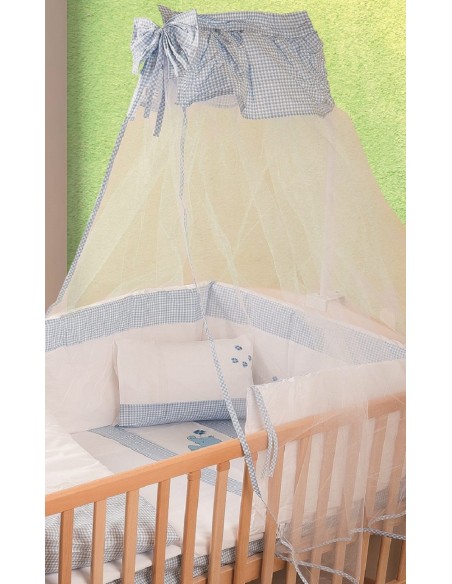 Κουνουπιέρα 160x490 Dimcol Bebe Ελεφαντάκι 18 Λευκό/Σιέλ