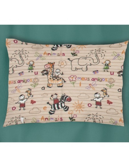 Μαξιλαροθήκη Εμπριμέ 50x70 Φανελένια Dimcol Kids Africa 145 Beige