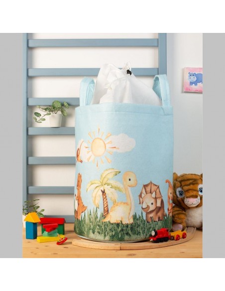 Παιδικό Καλάθι Αποθήκευσης 50x30x45 Dimcol Dinosaur Park 517 Σιελ