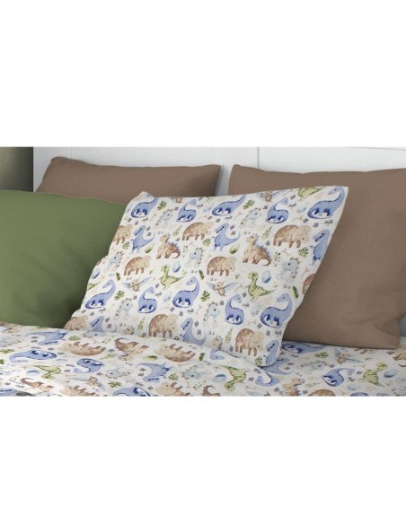 Μαξιλαροθήκη Εμπριμέ 50x70 Μεμονωμένη Dimcol Kids Dinosaur 517 Sky Blue