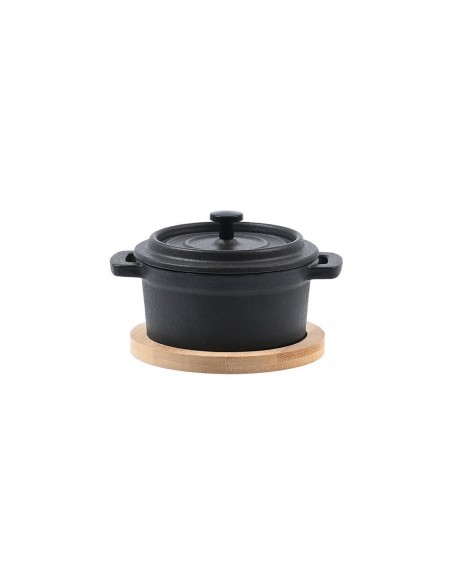 Κατσαρολάκι Iron Μαντεμένιο 10cm Με Βάση Bamboo εstia 01-18696