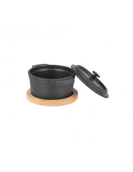 Κατσαρολάκι Iron Μαντεμένιο 10cm Με Βάση Bamboo εstia 01-18696