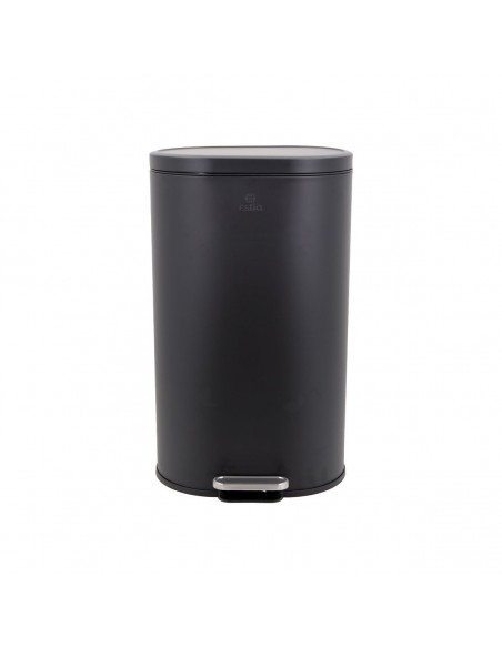 Κάδος Απορριμάτων Ovoid Soft Close 30lt Μαύρος 02-21474 Estia