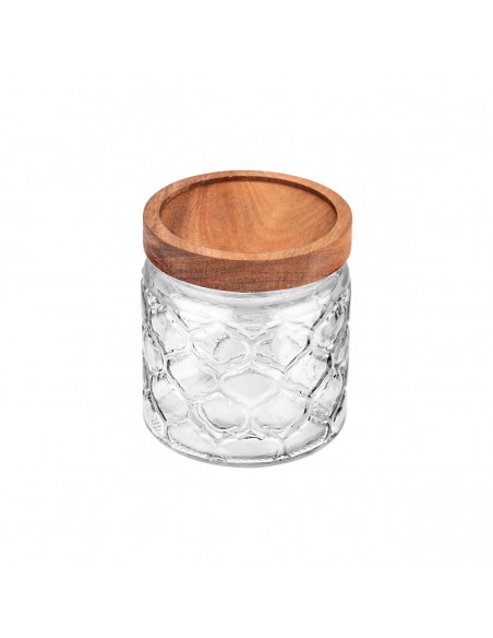 Δοχείο Αποθήκευσης Allure Γυάλινο 500ml Ανάγλυφο Estia 01-23591