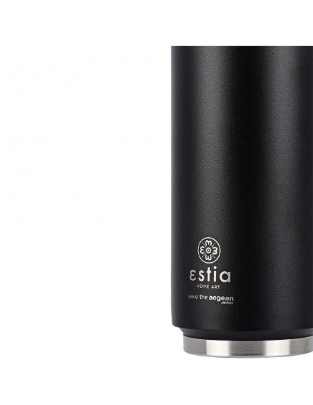 Θερμός 500ml εstia Save The Aegean Black Μatte 01-7843
