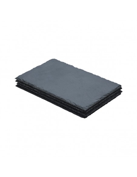 Πλάτω Σερβιρίσματος Σχιστόλιθου 22x14cm Σετ 4τμχ. 07-24086 ESTIA