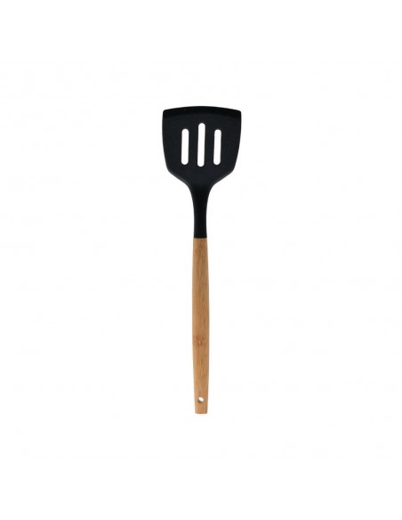 Σπάτουλα Τρυπητή Σιλικόνης Bamboo Essentials εstia 01-14636 Μαύρη
