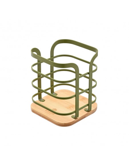 Θήκη Για Κουτάλες Μεταλλική Bamboo Essentials 12x12x14.5 εstia 01-14155 Λαδί