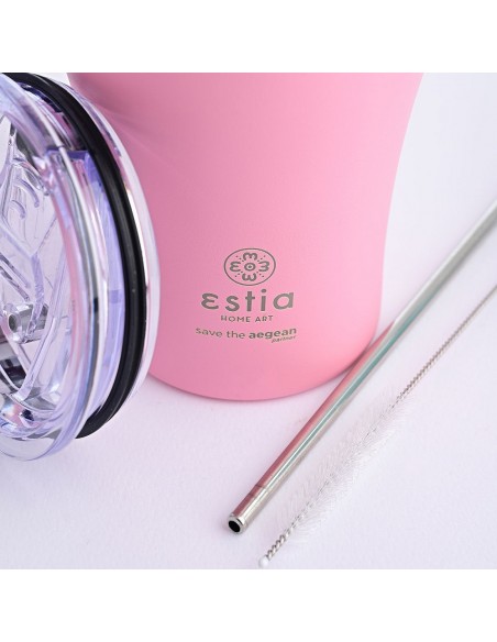 Θερμός Coffee Mug 350ml εstia Save The Aegean 01-12472 Blossom Rose εstia