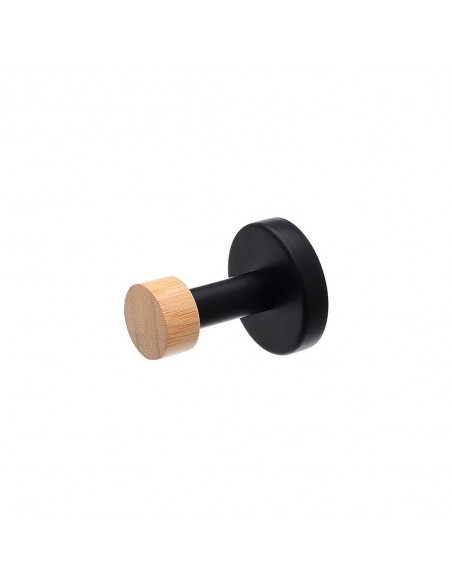 Κρεμάστρα Επιτοίχια Μονή Μεταλλική Bamboo Essentials εstia 02-14742 Μαύρη
