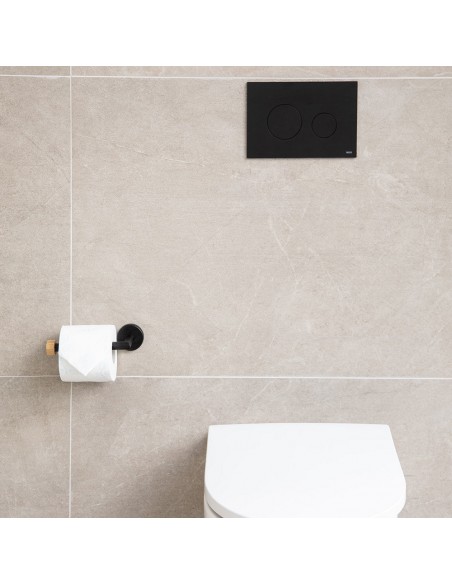 Χαρτοθήκη Επιτοίχια Μεταλλική Bamboo Essentials εstia 02-14766 Μαύρη