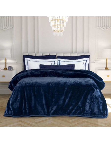 Κουβέρτα Velour Υπέρδιπλη 220X240 Greenwich Polo Club 3439 ΜΠΛΕ