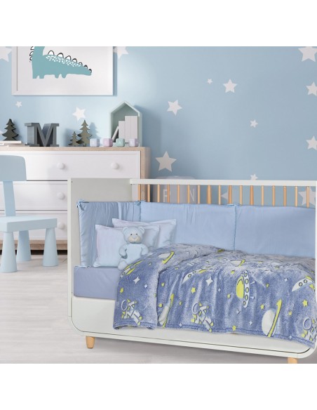 Κουβέρτα Fleece Λίκνου 80x110 Φωσφορίζουσα Das Home 4863