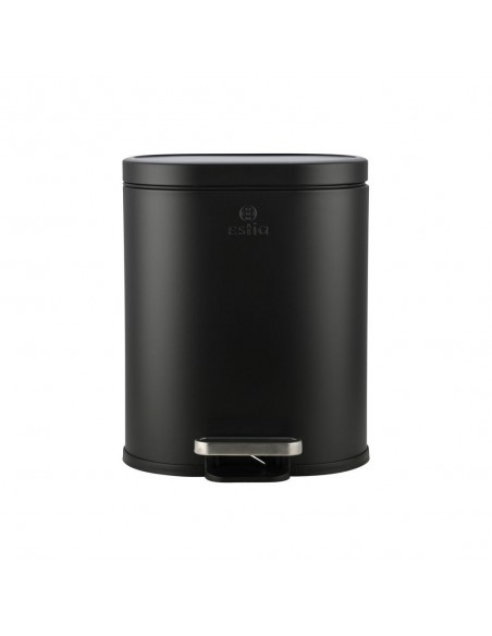 Χαρτοδοχείο Μπάνιου Ovoid Μαύρο 6lt Soft Close εstia 02-21436