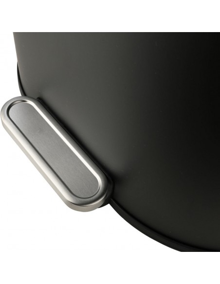 Χαρτοδοχείο Μπάνιου Ovoid Μαύρο 6lt Soft Close εstia 02-21436