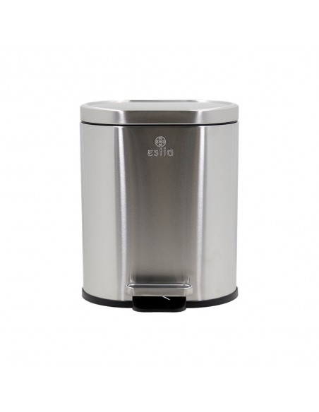 Χαρτοδοχείο Μπάνιου Ovoid Ίνοξ 6lt Soft Close εstia 02-21412