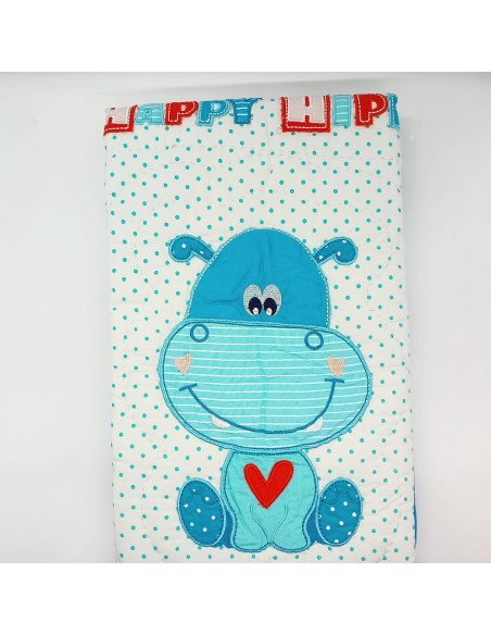 Κουβερλί Κούνιας 110x150 Nima Home Happy Hippo