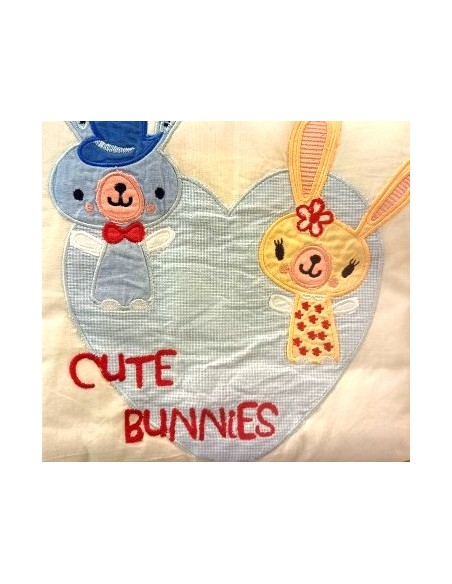 Σεντόνια Κούνιας 120x170 (Σετ) Nima Home Cute Bunnies