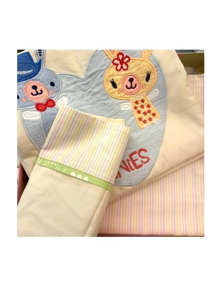 Σεντόνια Κούνιας 120x170 (Σετ) Nima Home Cute Bunnies