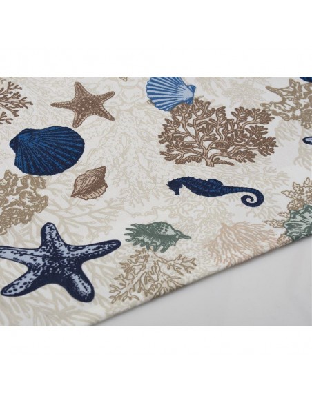 Τραπεζομάντηλο Αλέκιαστο 140x180 Dimcol Coral Reef 475 Ecru