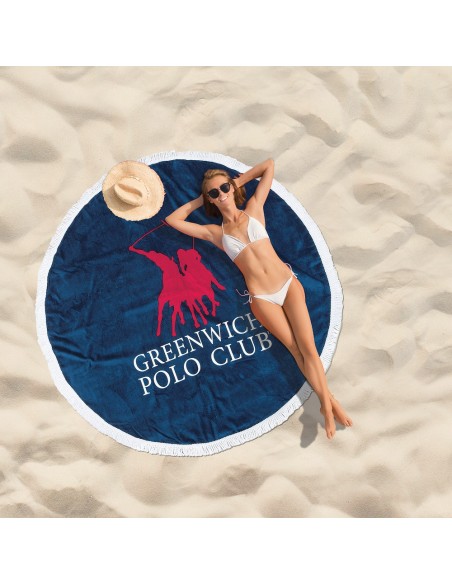 Στρογγυλή Πετσέτα Θαλάσσης Φ160 Greenwich Polo Club 2824
