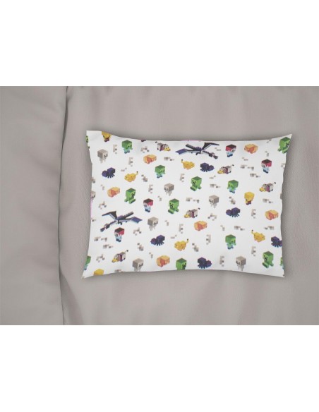 Μαξιλαροθήκη Εμπριμέ 50x70 Dimcol Kids Minecraft 565 White-Multi