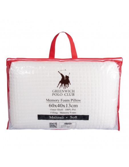 Μαξιλάρι Ύπνου 60x40 Memory Foam Greenwich Polo Club 2341 Λευκό
