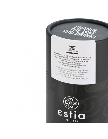Θερμός Travel Flask 500ml Save The Aegean εstia 01-22044 Noir Echo
