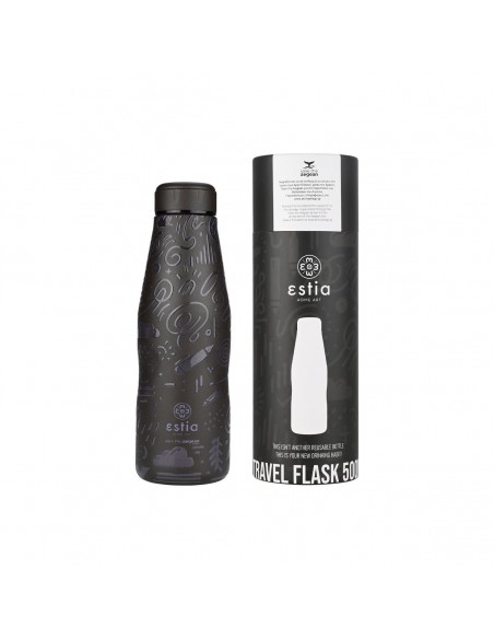 Θερμός Travel Flask 500ml Save The Aegean εstia 01-22044 Noir Echo
