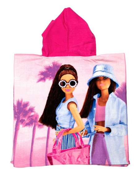 Πόντσο Θαλάσσης 50x100 Quick Dry Dimcol Mattel Barbie 86 Pink 100% Microfiber