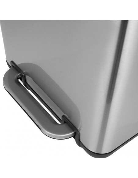 Χαρτοδοχείο Μπάνιου Cubic Ίνοξ 6lt Soft Close εstia 02-20934