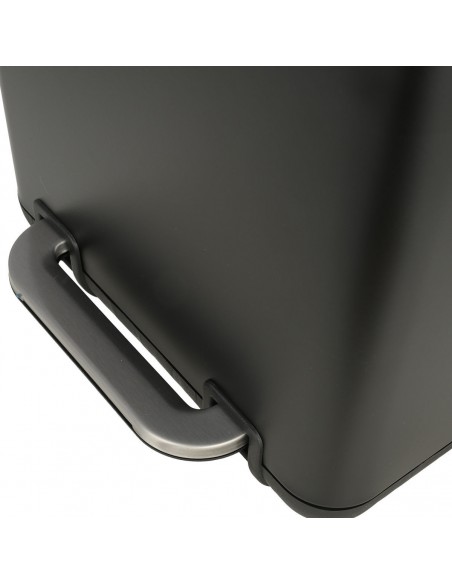 Χαρτοδοχείο Μπάνιου Cubic Μαύρο 6lt Soft Close εstia 02-20941