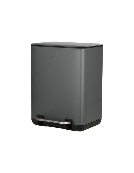 Χαρτοδοχείο Μπάνιου Cubic Γκρι 6lt Soft Close εstia 02-20965