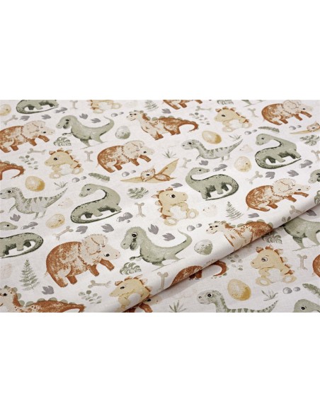Σεντόνια Μονά 160x240 (Σετ 3 Τεμ) Dimcol Kids Dinosaur 515 Beige