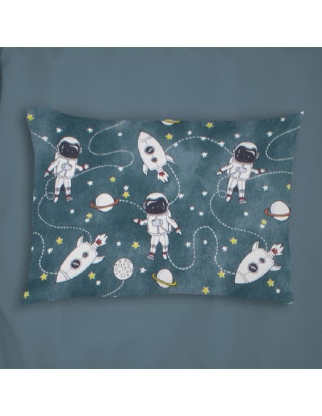 Μαξιλαροθήκη Εμπριμέ 50X70 Φανελένια Dimcol Kids Galaxy Travel 91 Petrol