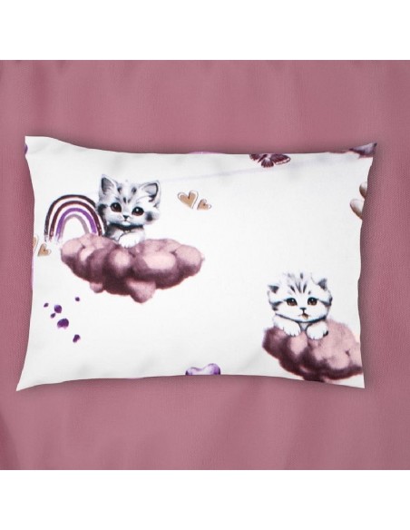 Μαξιλαροθήκη Εμπριμέ 50x70 Dimcol Kids Kitten 561 Mauve