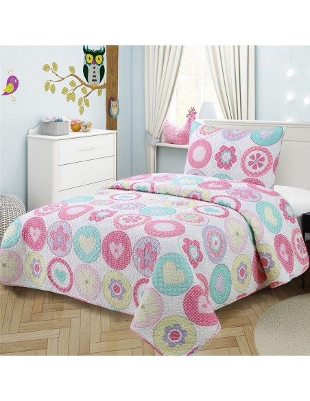 Κουβερλί Μονό 160x220 (Σετ 2 Τεμ) Dimcol Kids Εμπριμέ 419