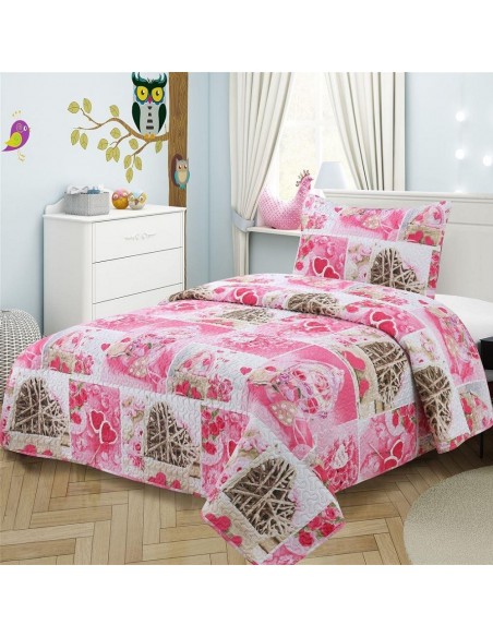 Κουβερλί Μονό 160x220 (Σετ 2 Τεμ) Dimcol Kids Εμπριμέ 418