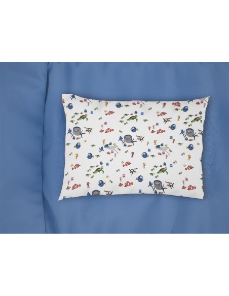 Μαξιλαροθήκη Εμπριμέ 35X45 Φανελένια Dimcol Bebe  Nemo 31 White