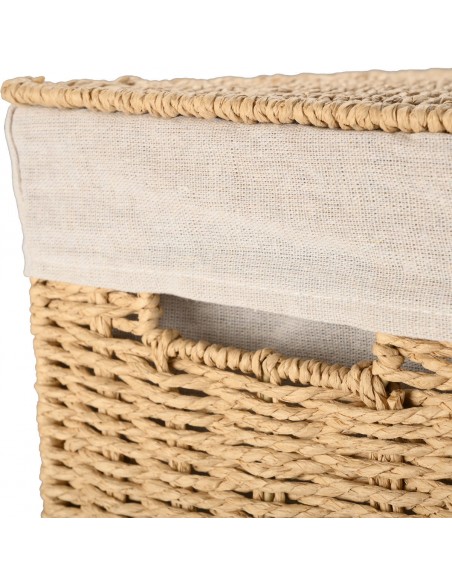 ΚΑΛΑΘΙ ΑΠΛΥΤΩΝ BOTANICA 38x22x55cm ME ΕΣΩΤΕΡΙΚΗ ΕΠΕΝΔΥΣΗ & ΚΑΠΑΚΙ ΟΡΘΟΓΩΝΙΟ ESTIA 02-26394