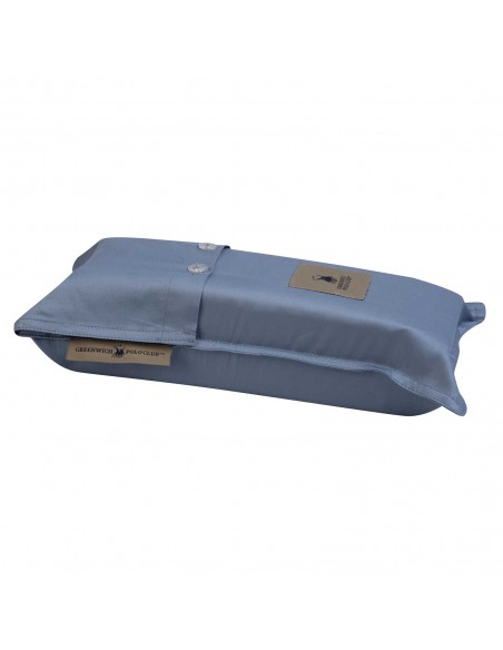 ΣΕΝΤΟΝΙ ME ΛΑΣΤΙΧΟ ΥΠΕΡΔΙΠΛΟ 160X200+35 GREENWICH POLO CLUB DUSTY BLUE 2253 ΜΠΛΕ
