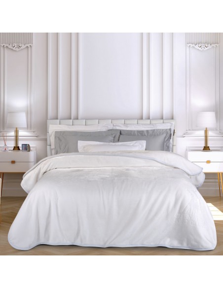 Κουβέρτα Velour Μονή 160X240 Greenwich Polo Club 3470 WHITE