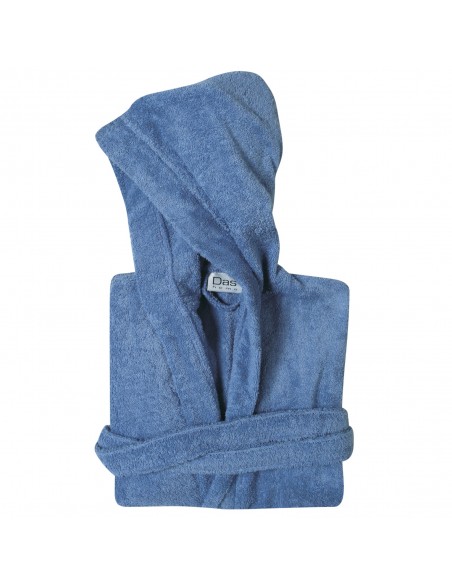 Μπουρνούζι Με Κουκούλα Medium DUSTY BLUE Casual 5909 DUSTY BLUE Das Home