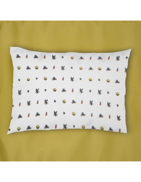 Μαξιλαροθήκη Εμπριμέ 35X45 Φανελένια Dimcol Bebe Looney Tunes 38 White