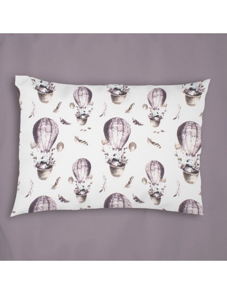 Μαξιλαροθήκη Εμπριμέ 50X70 Φανελένια Dimcol Kids Hot Air Balloon 78 Lilac