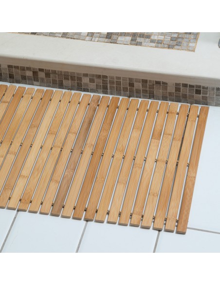 Πατάκι Μπανιέρας Αντιολισθητικό 60x40 Bamboo εstia 02-12830