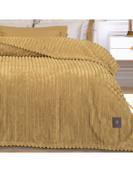 Κουβέρτα Fleece Μονή 160X220 Greenwich Polo Club 3488 OCHRE